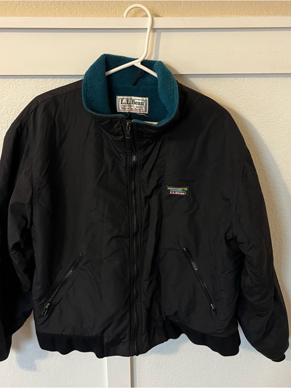 Vintage LL Bean Men's Medium Warm-up Windbreaker Jacket